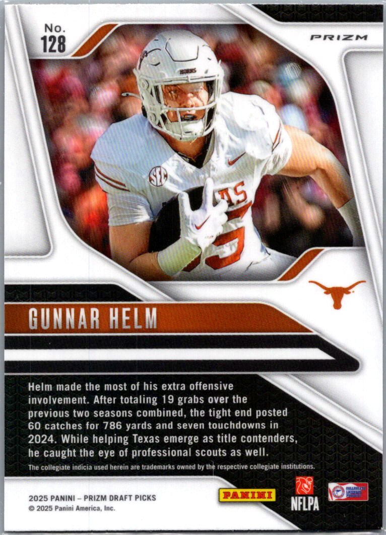 2025 Panini Prizm Draft Picks Gunnar Helm #128 Green RC
