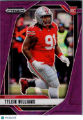 2025 Panini Prizm Draft Picks Tyleik Williams #82 Purple Wave RC