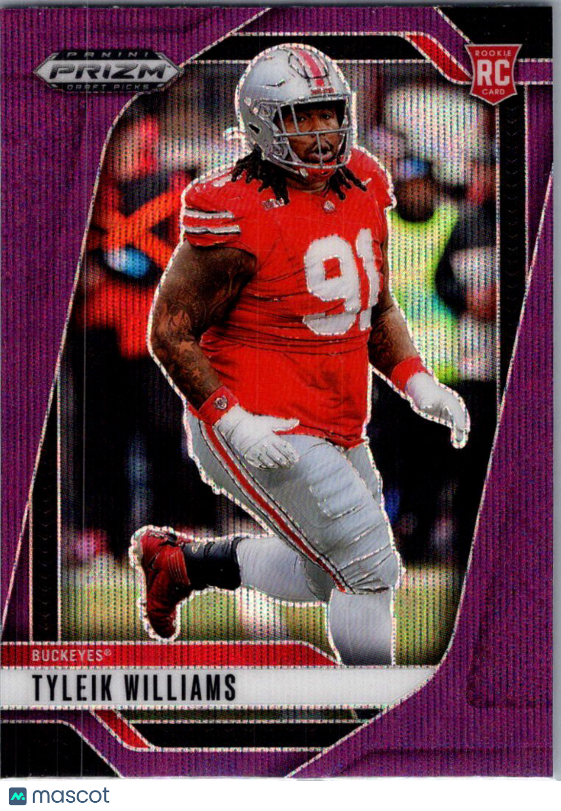 2025 Panini Prizm Draft Picks Tyleik Williams #82 Purple Wave RC