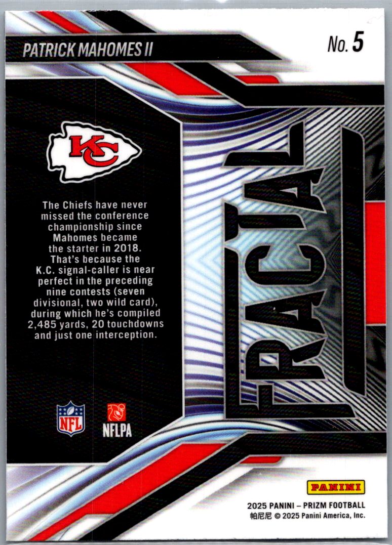 2025 Panini Prizm Fractal Patrick Mahomes II #5