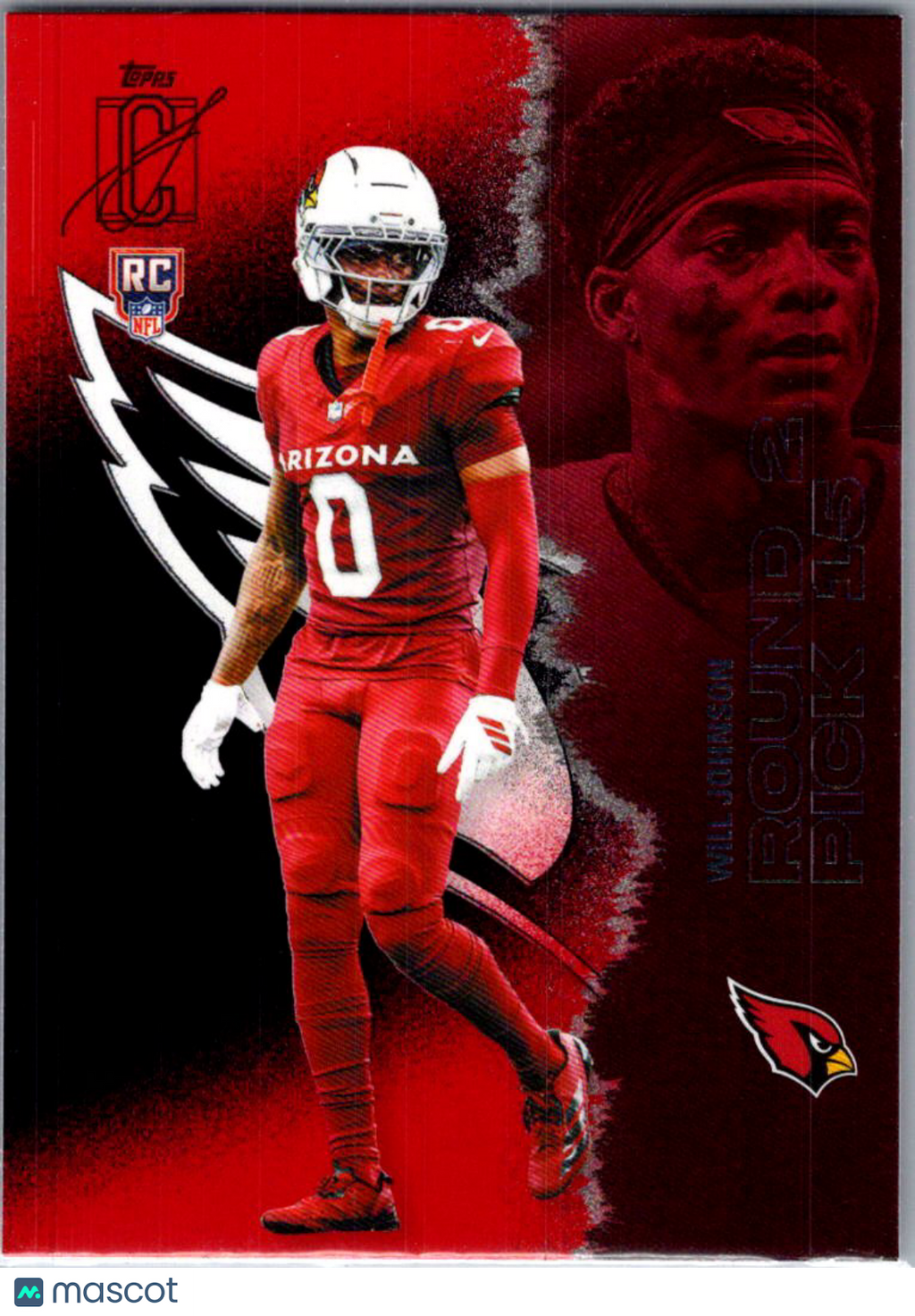 2025 Topps Composite Will Johnson #135 Red & Black Colormatch RC