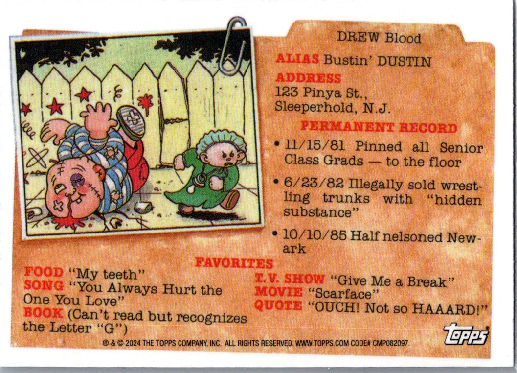 2024 Topps Garbage Pail Kids Chrome Series 7 Blockhead Blake #277b