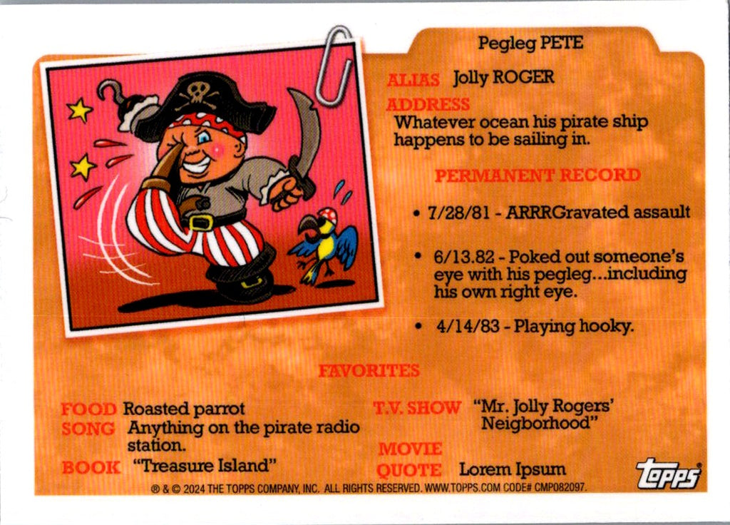 2024 Topps Garbage Pail Kids Kids At Play Modern Art Sticker #AN-4b