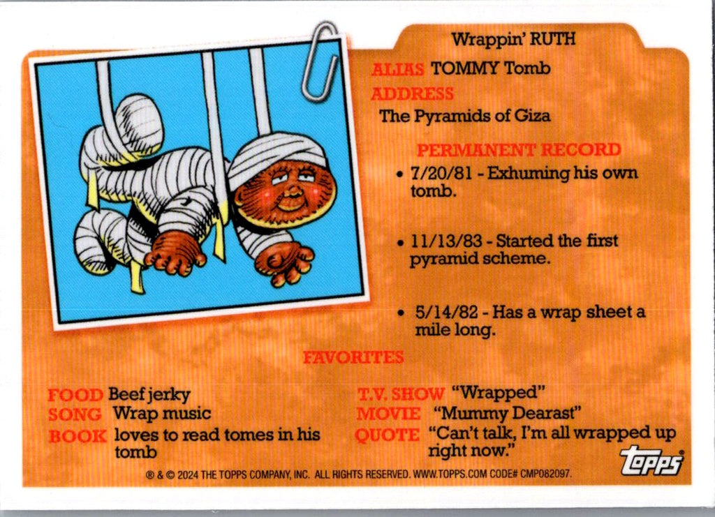 2024 Topps Garbage Pail Kids Series 7 Monte Carlo Sticker #AN-7b
