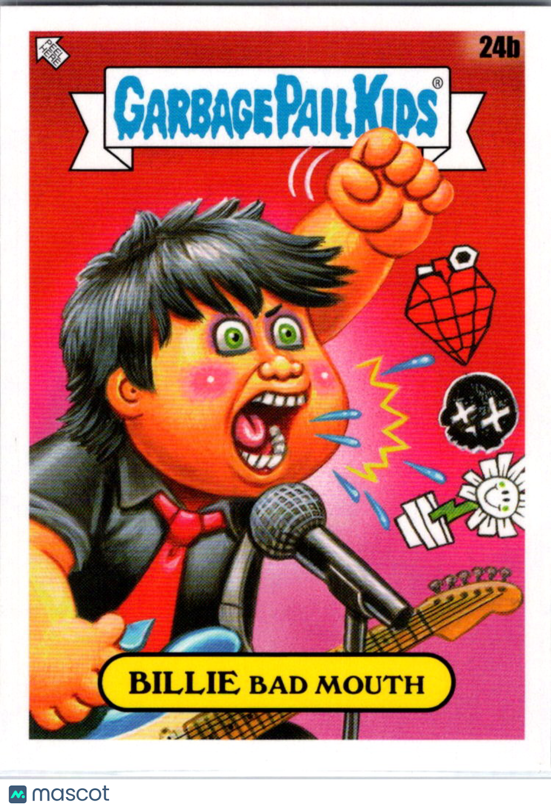 2025 Garbage Pail Kids Green Day Billie Bad Mouth #24b