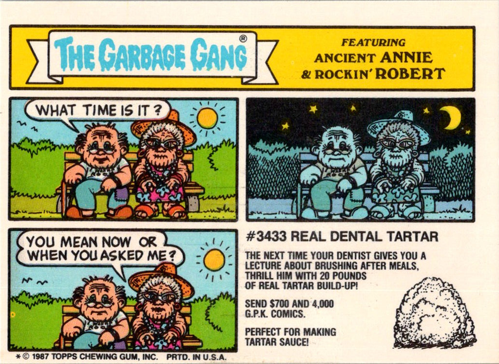 1987 Topps Garbage Pail Kids Series 10 Van Pire #411a