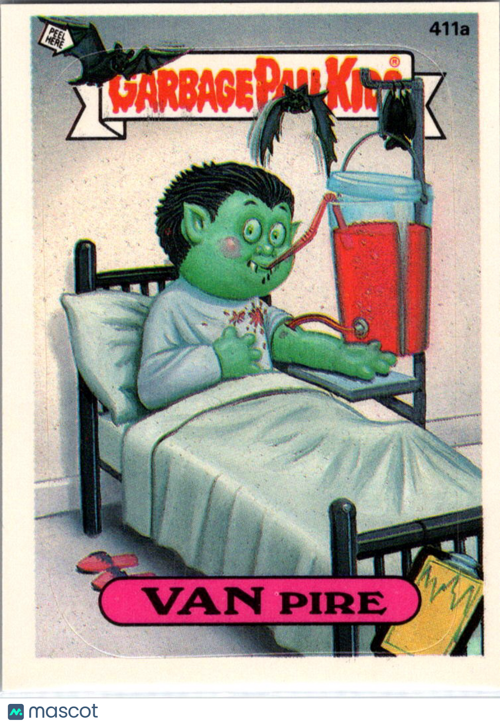 1987 Topps Garbage Pail Kids Series 10 Van Pire #411a