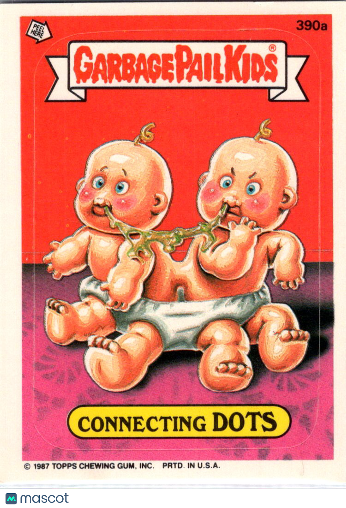 1987 Topps Garbage Pail Kids Original Series 10 Connecting Dots #390a