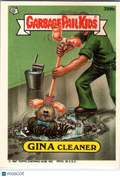 1987 Topps Garbage Pail Kids Series 10 Gina Cleaner Sticker #399b