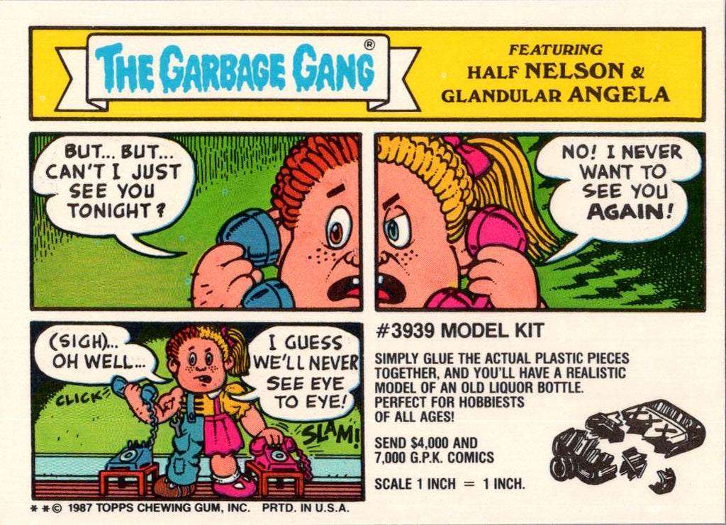 1987 Topps Garbage Pail Kids Original Series 10 Sucked up Stefan Sticker #397b