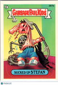 1987 Topps Garbage Pail Kids Original Series 10 Sucked up Stefan Sticker #397b