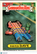 1987 Topps Garbage Pail Kids Series 10 Paved Dave #395a