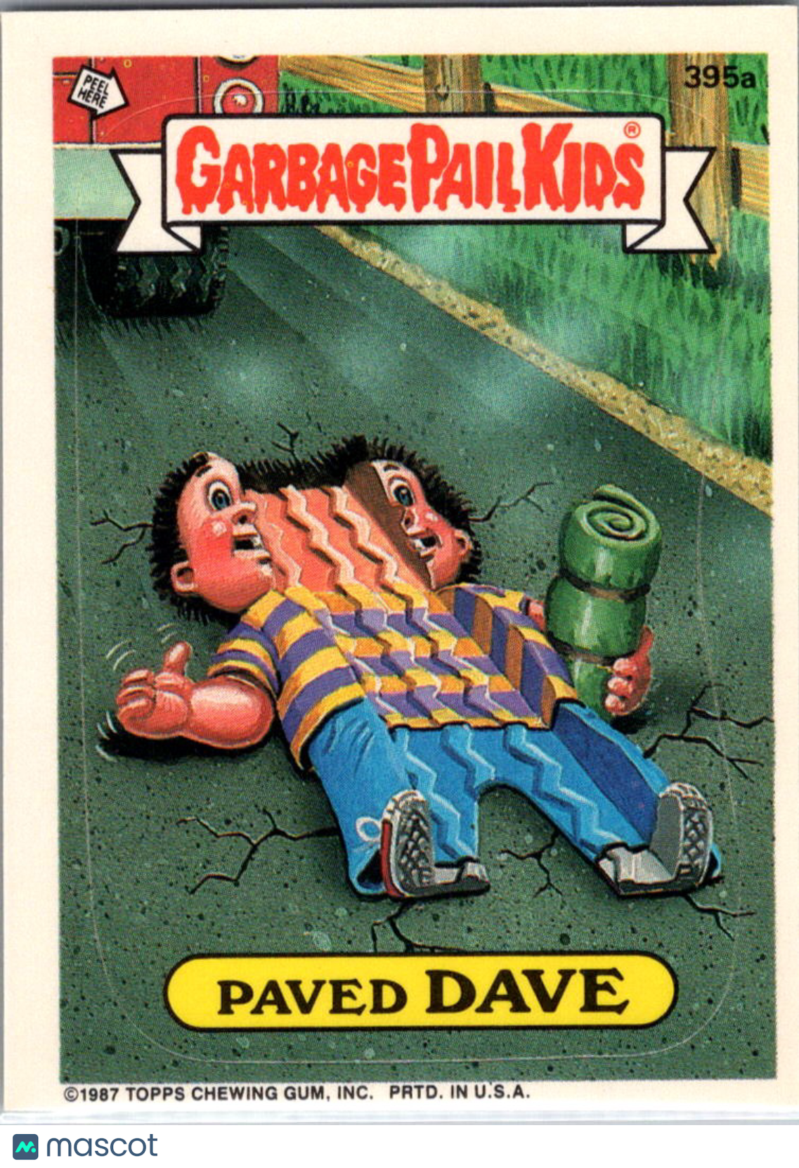 1987 Topps Garbage Pail Kids Series 10 Paved Dave #395a