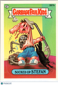 1987 Topps Garbage Pail Kids Series 10 Sucked Up Stefan Sticker #397b