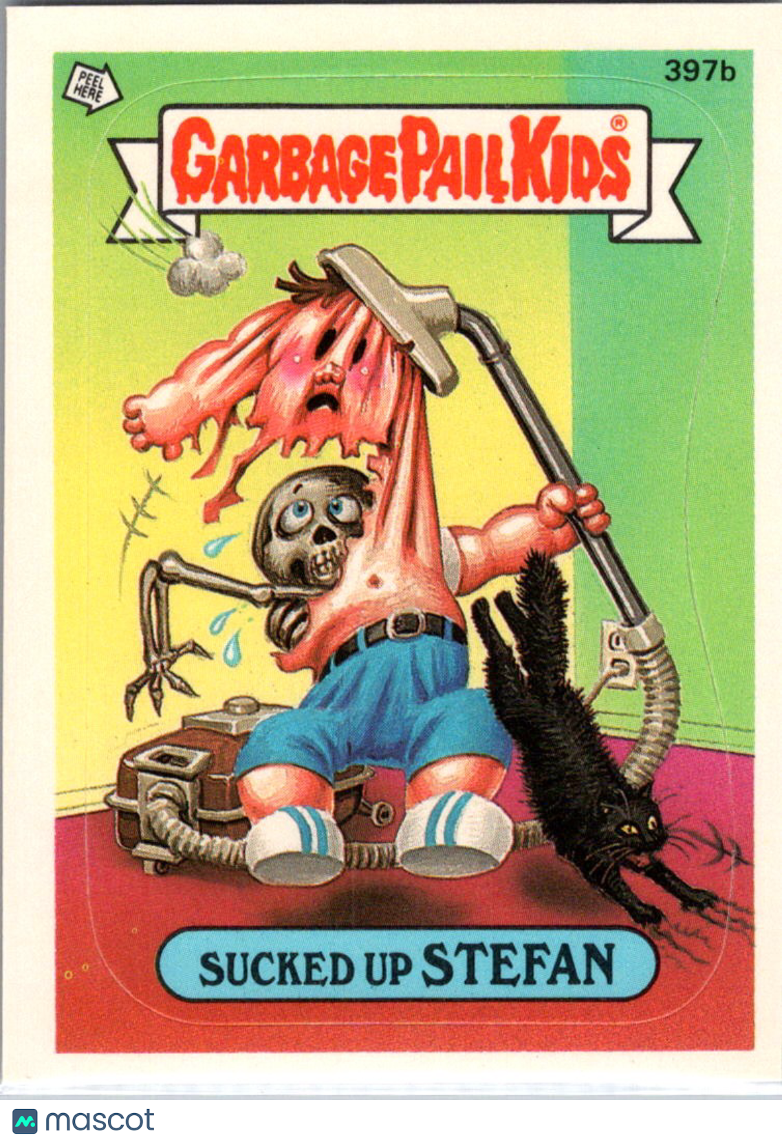 1987 Topps Garbage Pail Kids Series 10 Sucked Up Stefan Sticker #397b