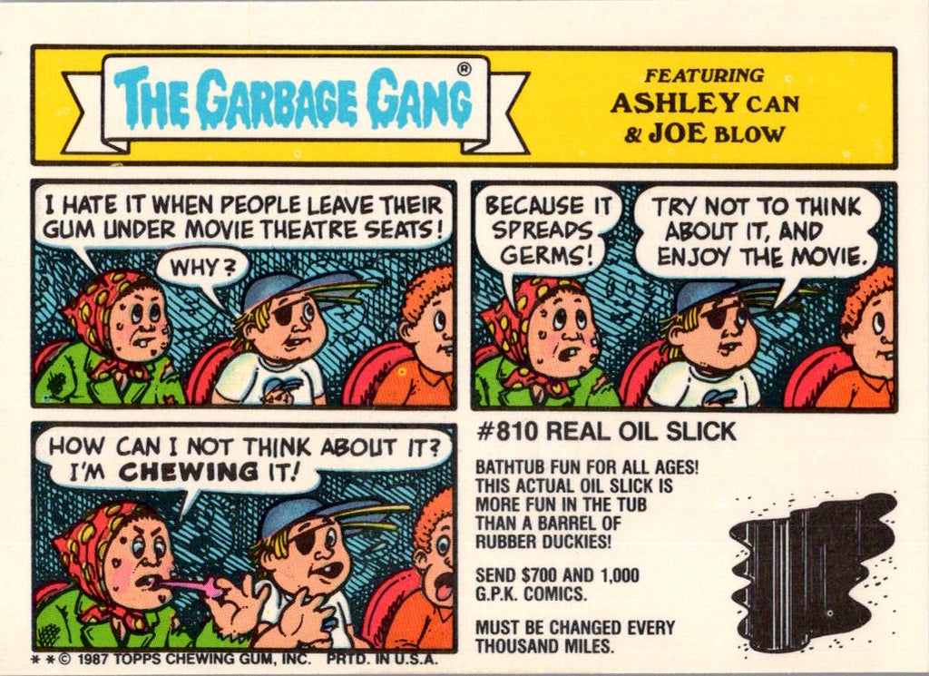 1987 Topps Garbage Pail Kids Series 10 Lean Jean Sticker #381b