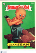 1987 Topps Garbage Pail Kids Series 10 Lean Jean Sticker #381b