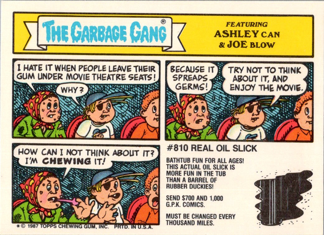 1987 Topps Garbage Pail Kids Series 10 Lean Jean Sticker #381b