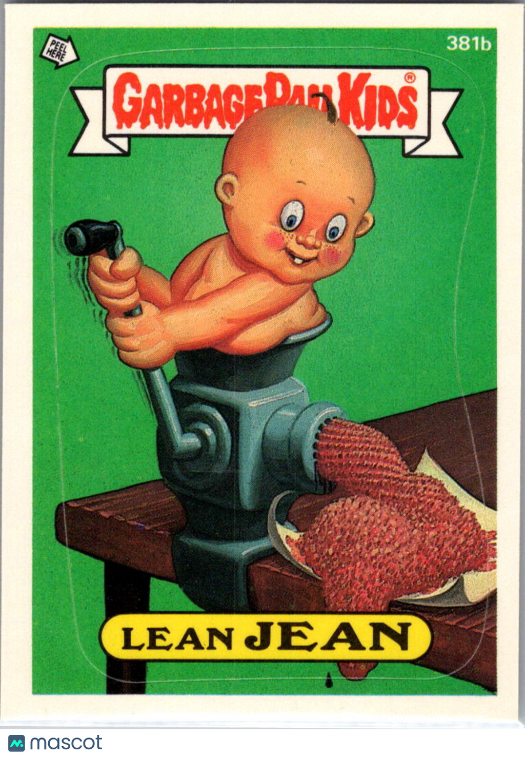 1987 Topps Garbage Pail Kids Series 10 Lean Jean Sticker #381b