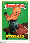 1987 Topps Garbage Pail Kids Series 10 Lean Jean Sticker #381b