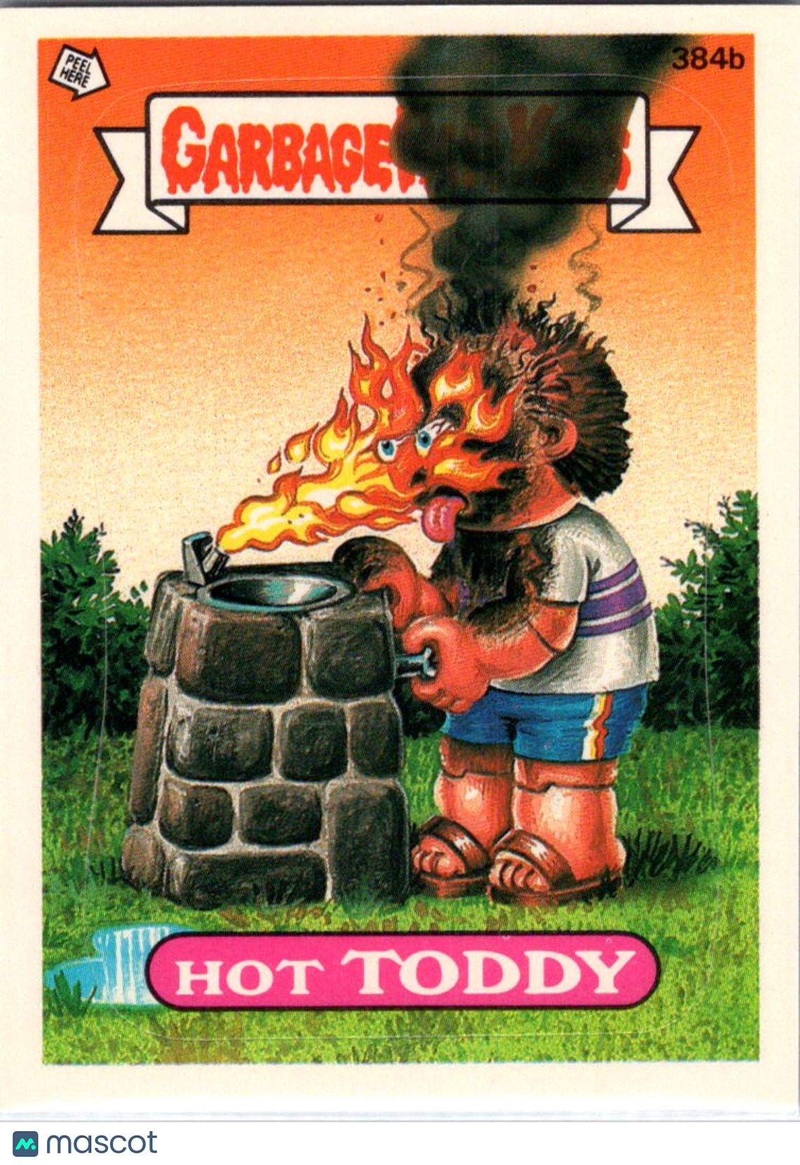 1987 Topps Garbage Pail Kids Series 10 Hot Toddy Sticker Checklist #384b