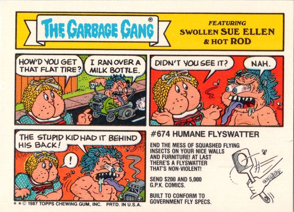 1987 Topps Garbage Pail Kids Original Series 10 Dick Hick Sticker #413b