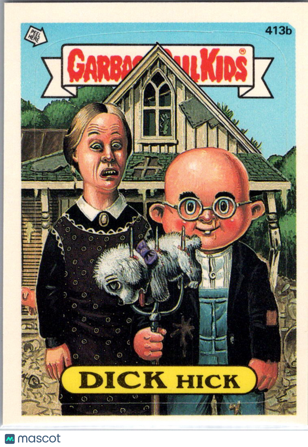 1987 Topps Garbage Pail Kids Original Series 10 Dick Hick Sticker #413b