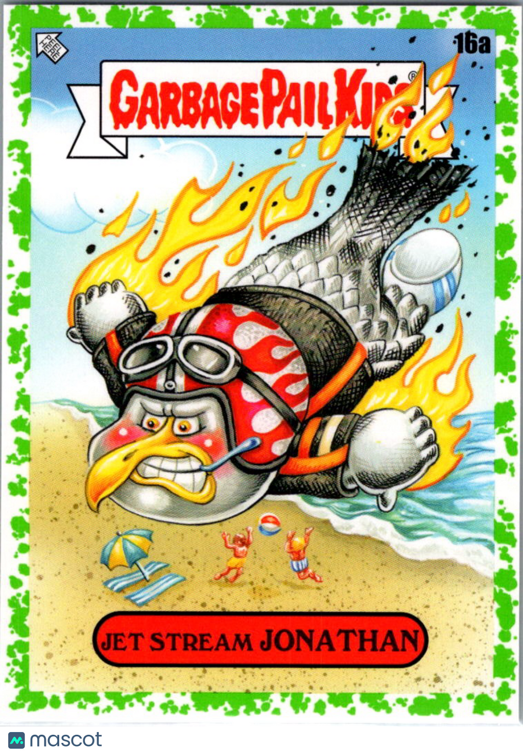 Jet Stream Jonathon 2022 Topps Garbage Pail Kids Book Worms Green Border #16a
