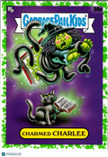 Charmed Charlie 2022 Topps Garbage Pail Kids Book Worms Green Slime Border #50a