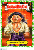 Fabulous Fabio 2022 Topps Garbage Pail Kids Book Worms Green Border #32a