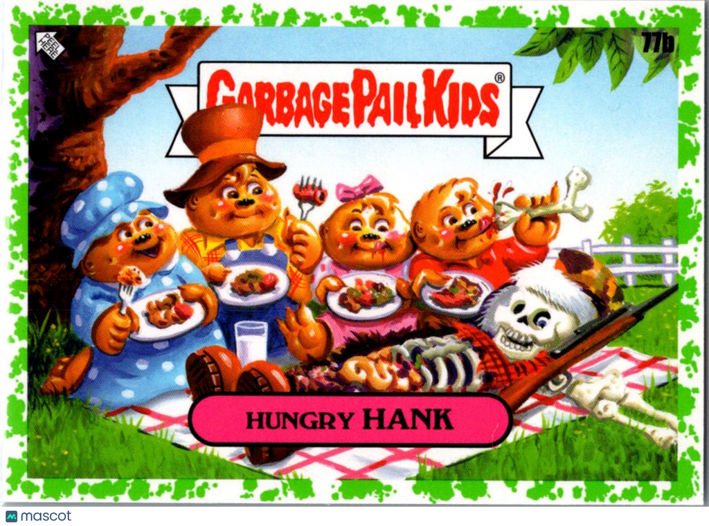 Hungry Hank 2022 Topps Garbage Pail Kids Book Worms Green Booger #77b
