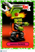 Bobbed Boris 2022 Topps Garbage Pail Kids Book Worms Green Slime Border #71b