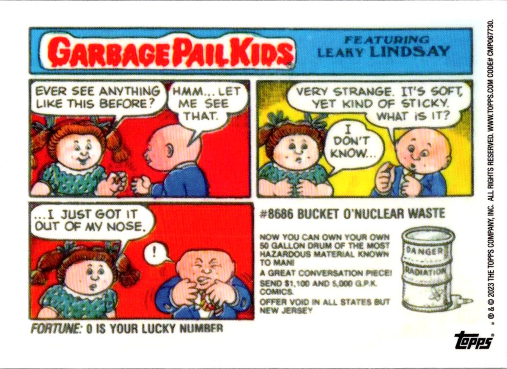 2023 Topps Chrome Garbage Pail Kids — Original Series 6 Abraham Wrinklin' #230b
