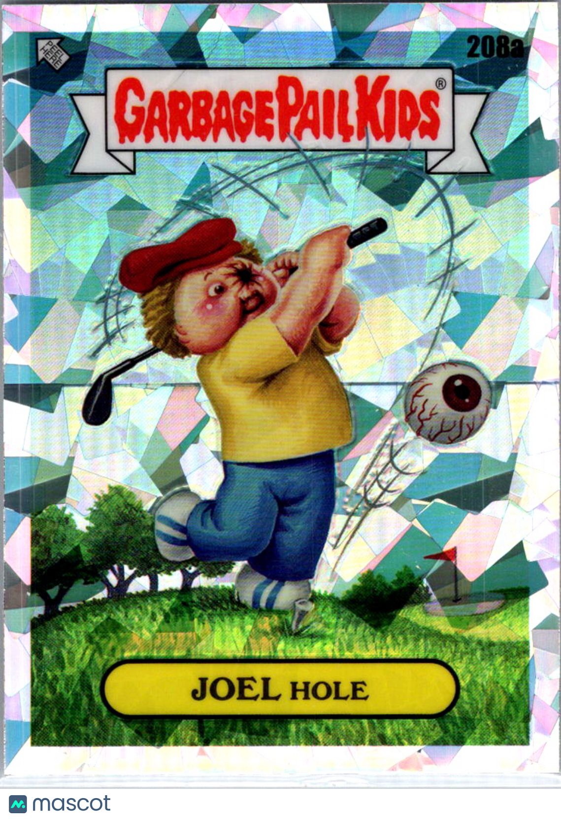 Joel Hole 2023 Topps Garbage Pail Kids Chrome Atomic Refractor #208a