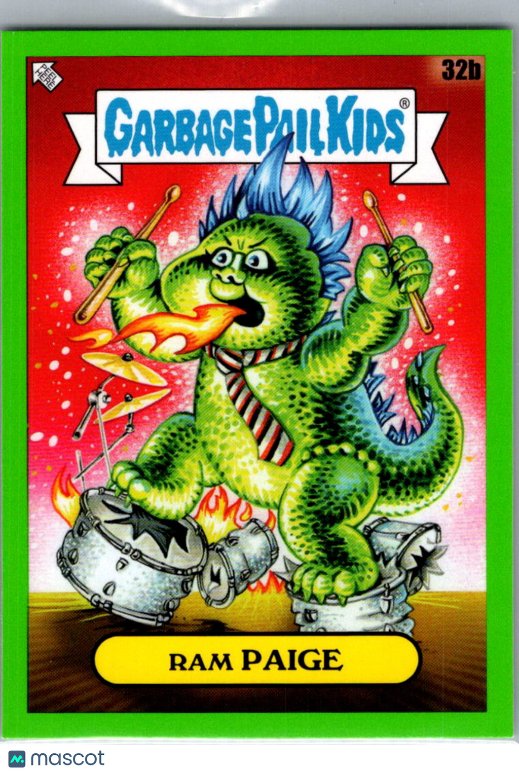 Ram Paige 2025 Topps Garbage Pail Kids x Green Day Green Border #32b