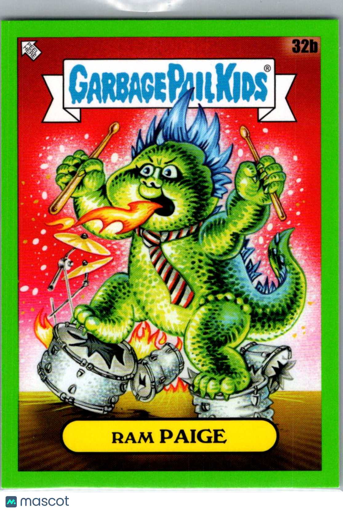 Ram Paige 2025 Topps Garbage Pail Kids x Green Day Green Border #32b