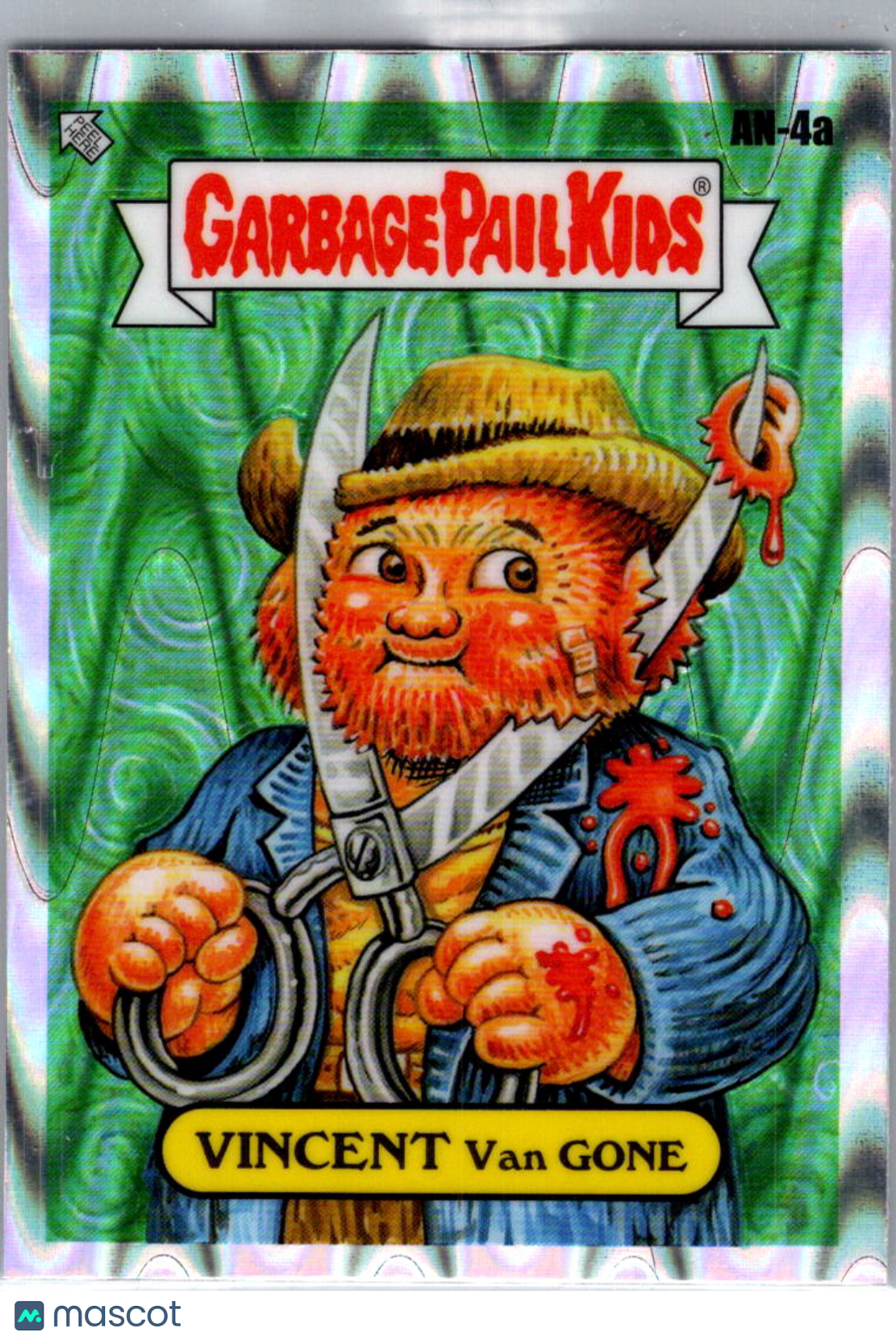 Vincent Van Gone 2024 Topps Garbage Pail Kids Drool Refractor #AN-4a