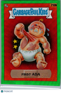 First Ada 2023 Topps Garbage Pail Kids Chrome Green Wave Refractor 162/299 #210b