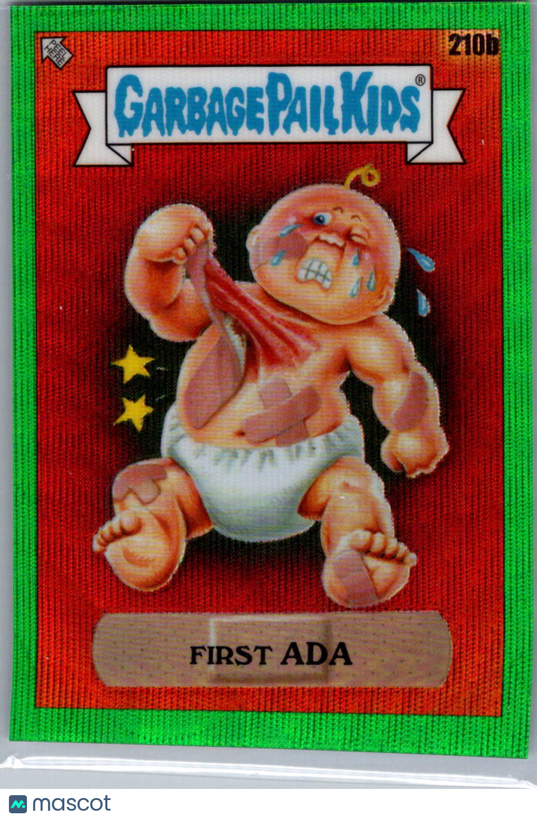 First Ada 2023 Topps Garbage Pail Kids Chrome Green Wave Refractor 162/299 #210b