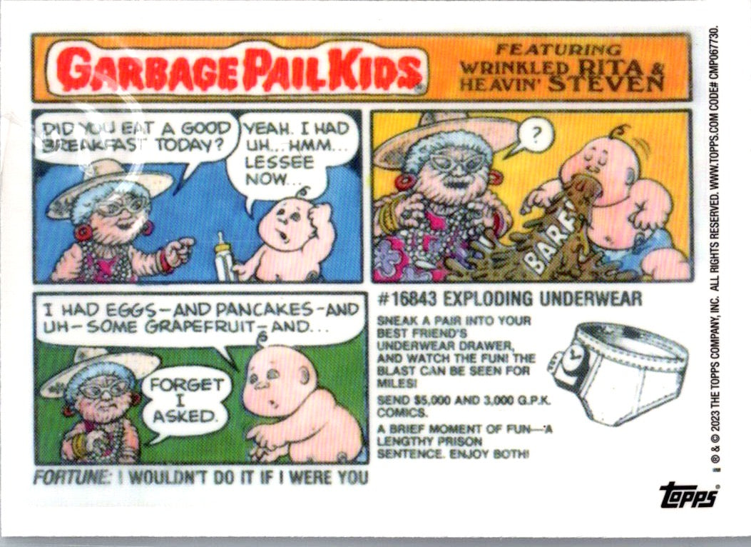 Tom Thumb 2023 Topps Garbage Pail Kids Chrome Series 6 Atomic Refractor #218a