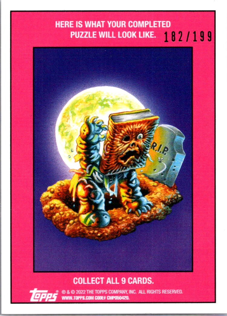Diary Danny 2022 Topps Garbage Pail Kids Book Worms Fools Gold 182/199 #100b