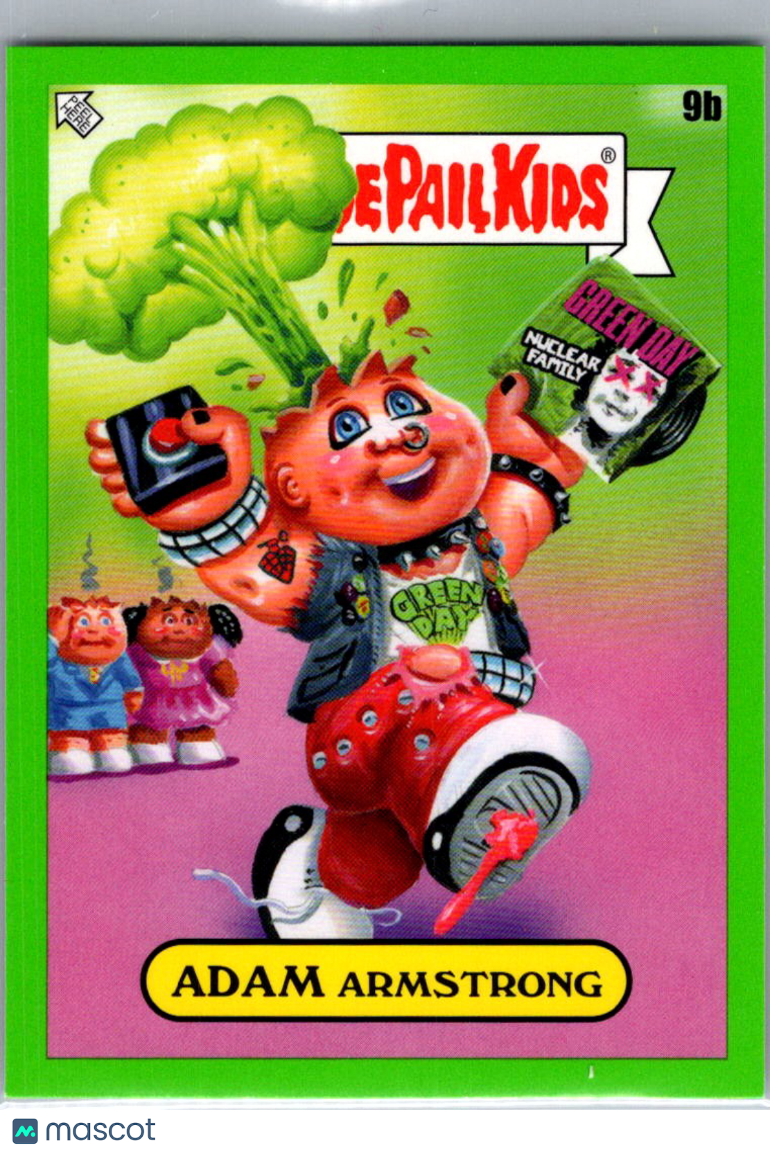 Adam Armstrong 2025 Topps Garbage Pail Kids Green Border Sticker #9b