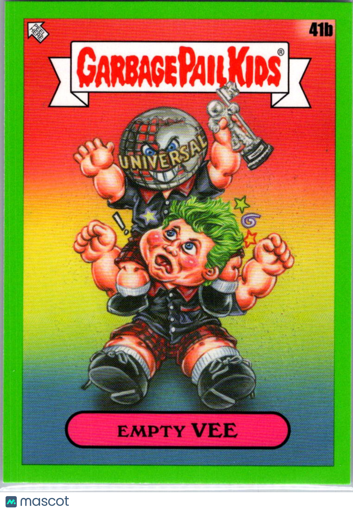 Empty Vee 2025 Topps Garbage Pail Kids x Green Day Green Border #41b