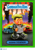 Burnin Vernon 2025 Topps Garbage Pail Kids x Green Day Green Border #22a
