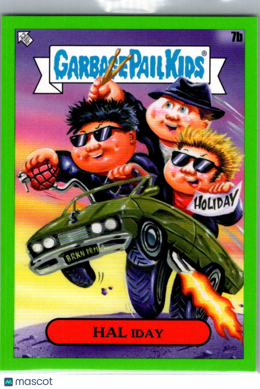 Hal Iday 2025 Topps Garbage Pail Kids x Green Day Green Border #7b