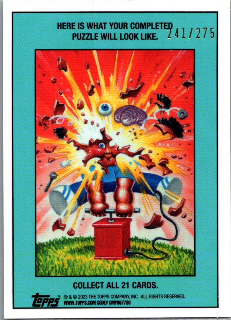 Over Flo 2023 Topps Garbage Pail Kids Chrome Yellow Refractor 241/275 #207a