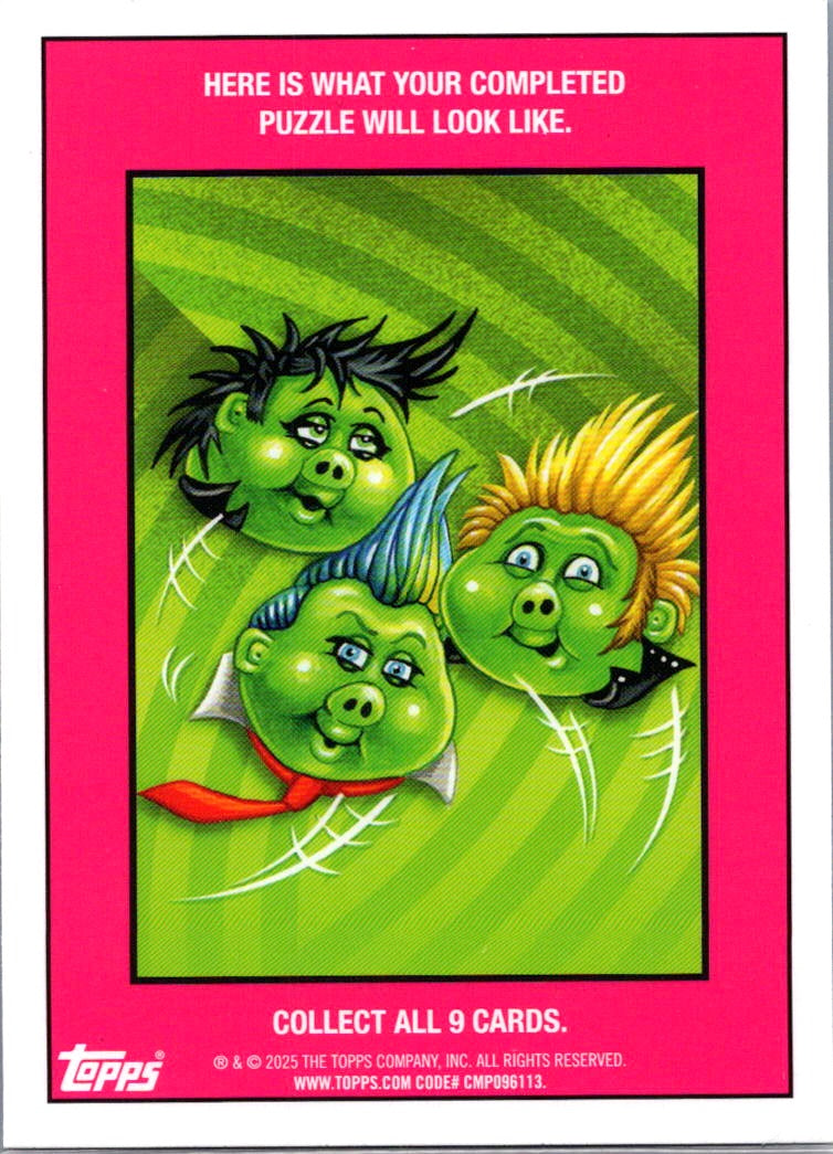 Gushing Gloria 2025 Topps Garbage Pail Kids x Green Day Blue 35/99 #37b