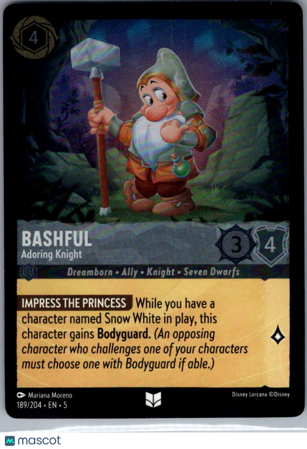 2024 Lorcana Shimmering Skies Bashful Cold Foil #189/204