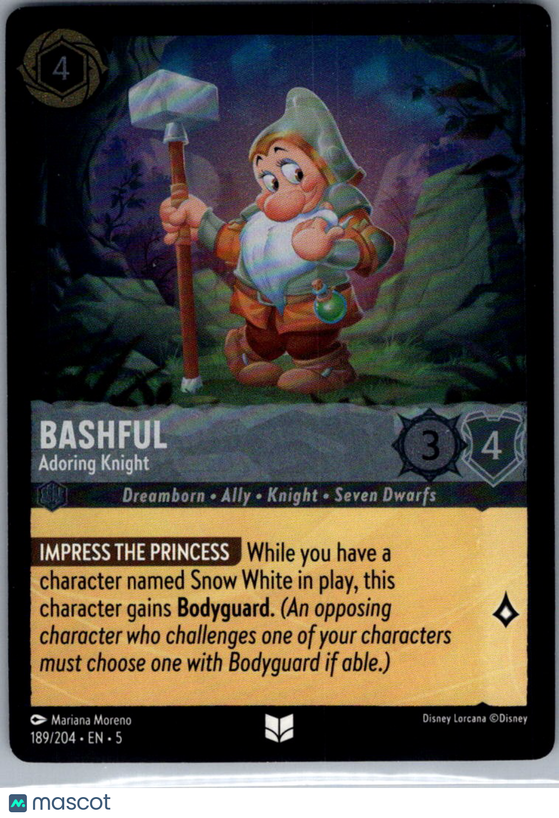 2024 Lorcana Shimmering Skies Bashful Cold Foil #189/204