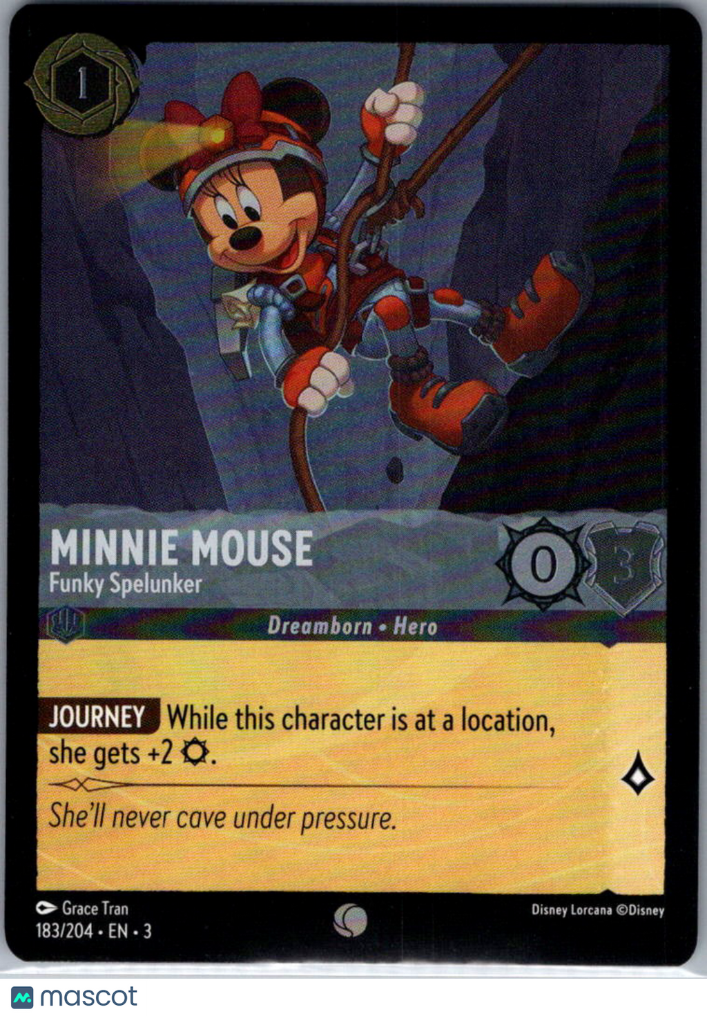 2024 Lorcana Into the Inklands Minnie Mouse Cold Foil #183/204